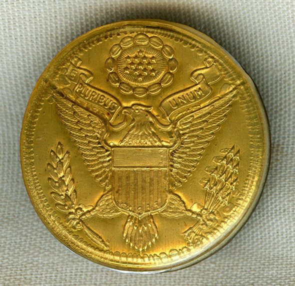 Rare WWII Ca. 1943 US Army Enlisted Man Plastic & Embossed Paper Hat Badge