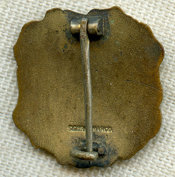 Beautifully Enameled Ca. 1900 NY 2nd Regiment Expert Riflemens Association Lapel Pin by Braxmar