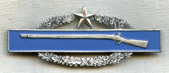 Beautiful Sterling Korean War Vet US Army Combat Infantryman Badge, 2nd Award by E&H Simon