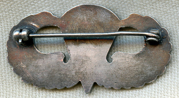 Nice, Worn, WWII US Army Paratrooper Badge with Original Owner's Name 'EDDIE' Scratched on B