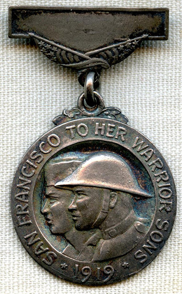 WWI Service Medal from San Francisco, California in .980 Silver