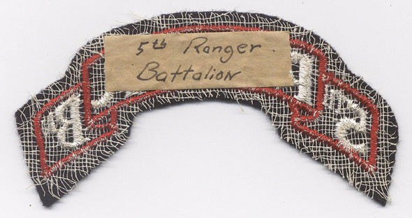 WWII Issue US Army 5th Ranger Battalion Shoulder Scroll
