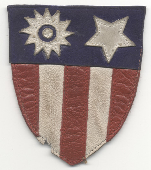 Rare EARLY WAR Variant CBI Patch with Inverted Star CBI in Leather for A-2 Jacket