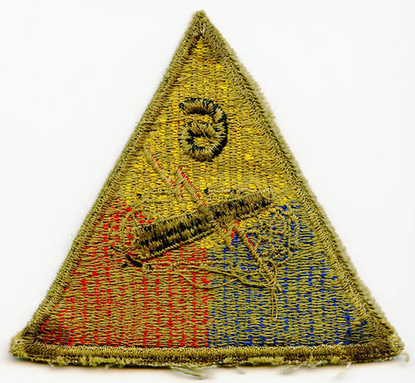 WWII Green Back Patch for US Army 6th Armored Division