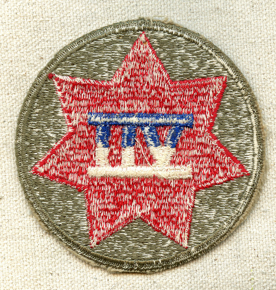 WWII United States Army 7th Corps (Jayhawk Corps) Shoulder Patch Unused
