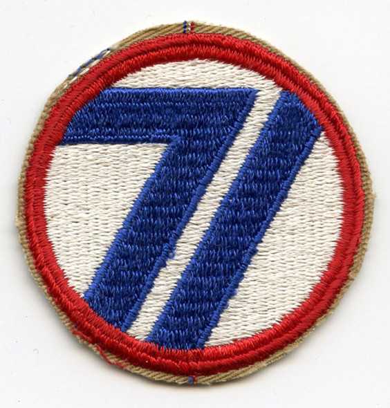 WWII US Army 71st Division (The Red Circle) Shoulder Patch