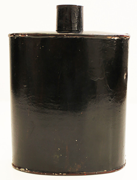 Wonderful Stenciled Civil War Powder Tin Dated 1861. Patriotic Eagle & Globe Motif