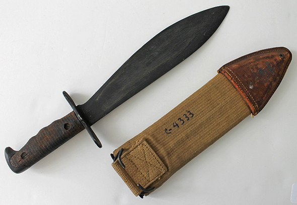 Great 1918 Dated US Army Model 1917 Bolo Knife by Plumb. Re-Issued in Early WWII