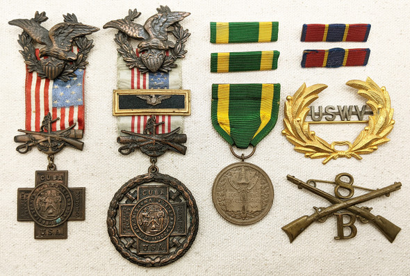 Spanish-American War Grouping for US Army 8th Infantry Company B