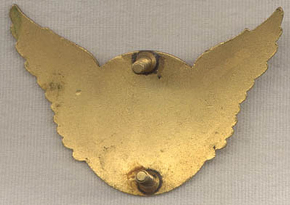 1950s Trans World Airlines (TWA) Ground Crew Hat Badge in Gilt Brass