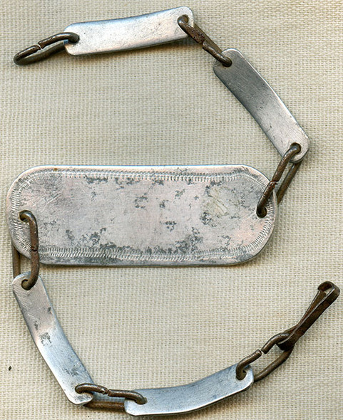 Great 1944 US Army Soldier Souvenir Bracelet from North Africa made of Steel and Aircraft Aluminum