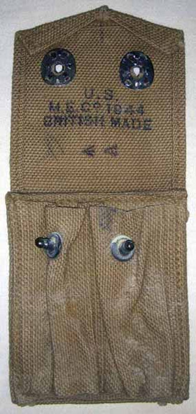 WWII British - Made United States Army .45 Clip Pouch from 1944
