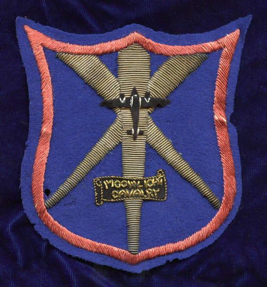 Extremely Rare Ca. 1944 US Army 331st AAA Searchlight Battalion Pocket Patch Italian-Made