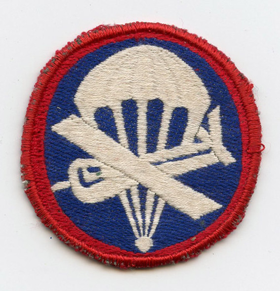WWII or Post-WWII US Army Airborne Overseas Cap Patch Bevo Weave German-Made