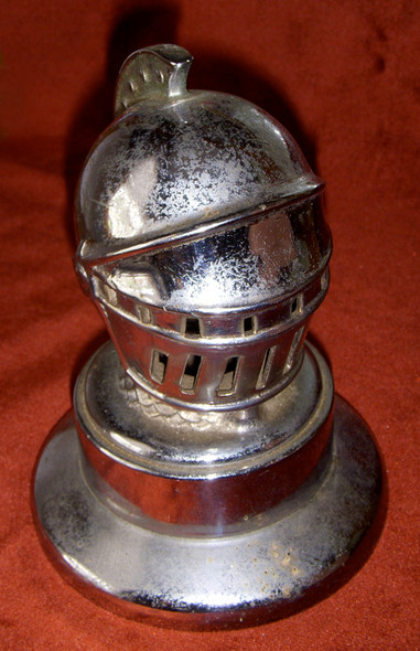 BEING RESEARCHED 1920s-1930s? Knight's Helmet Armor Auto? Truck? Mascot? NOT FOR SALE TIL IDed