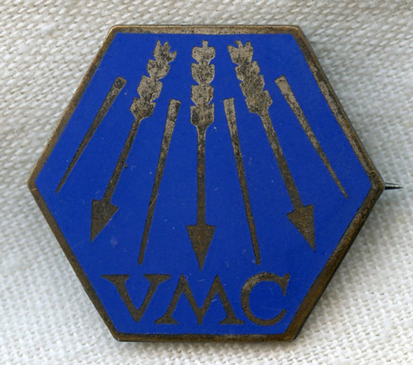 BEING RESEARCHED - Unknown Hexagonal VMC Insignia with Arrow -NOT FOR SALE UNTIL IDENTIFIED