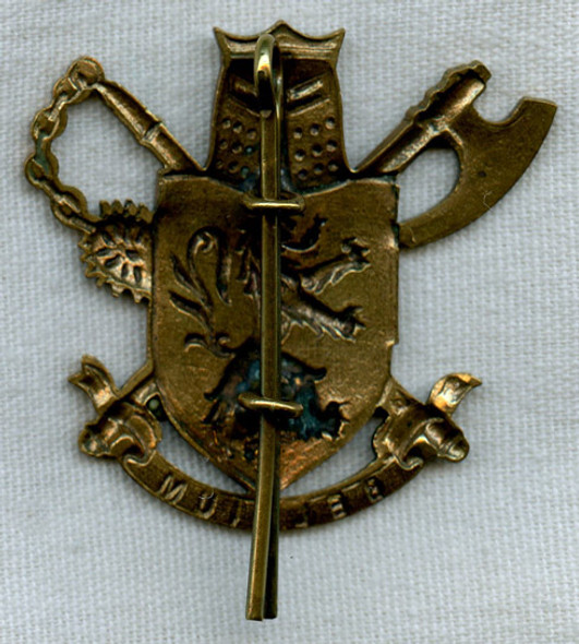 Scarce Ca 1960, Possibly Earlier, Belgian 3rd Parachute BN Beret Badge Congo Period