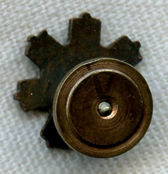 BEING RESEARCHED - Pin Resembling Rotor with B at Center -NOT FOR SALE UNTIL IDENTIFIED