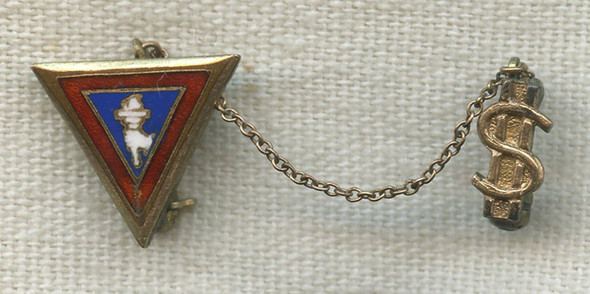 BEING RESEARCHED - Two-Piece Torch & Dollar Sign Pin -NOT FOR SALE UNTIL IDENTIFIED