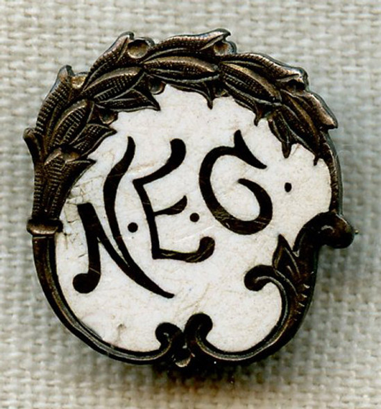 BEING RESEARCHED - Unidentified Sterling "NEC" Enameled Pin - NOT FOR SALE UNTIL IDENTIFIED