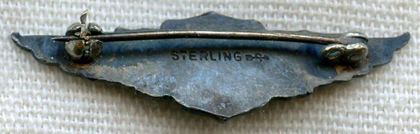 BEING RESEARCHED - Sterling "GAA" Lapel Wing with R.L. Griffith & Son Mark - NOT FOR SALE UNTIL IDed