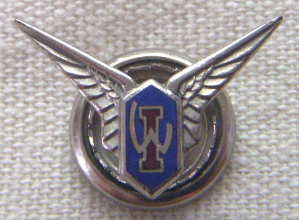 BEING RESEARCHED - "IW" or "WI" Lapel Wing - NOT FOR SALE UNTIL IDed