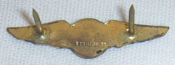 BEING RESEARCHED - "CA" Lapel Wing by George Alan Co. - NOT FOR SALE UNTIL IDed