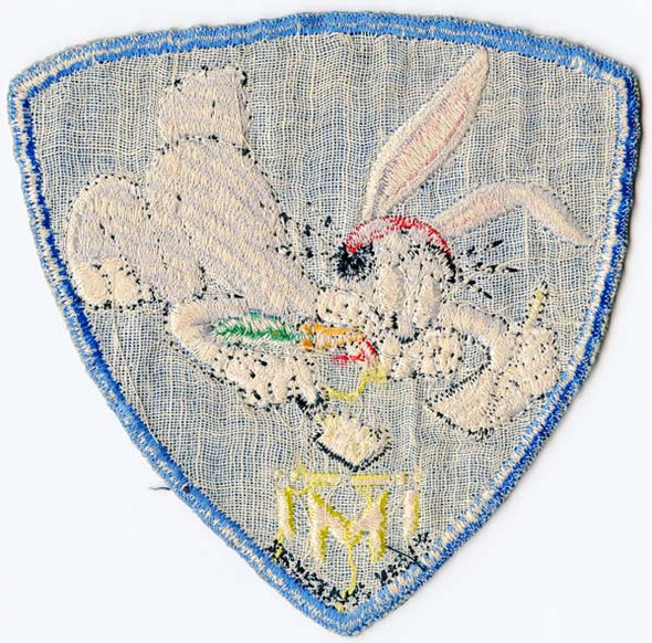 ID'd: ca Korean War USAF Morse Intercept Operator School Keesler AFB Jacket Patch Bugs Bunny