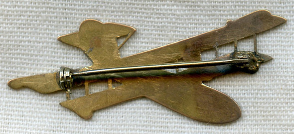 BEING RESEARCHED - Gold-Filled Hand-Engraved Seaplane Pin WWI-1920s(?)  - NOT FOR SALE TIL IDED