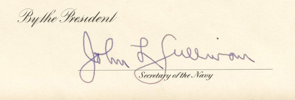 1948 USN Med Corps (USMC Corpsman Off) Lt JG Commission w/Real USN Secretary J.L. Sullivan Signature