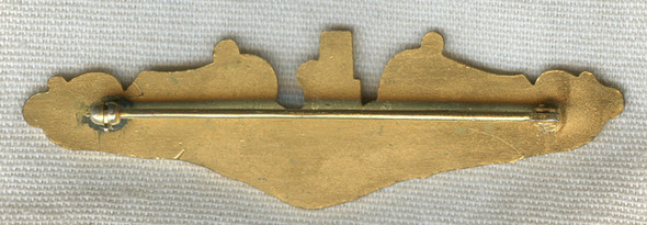 Beautiful 1930's USN Officer's Submarine Dolphins by Robbins in Excellent Condition