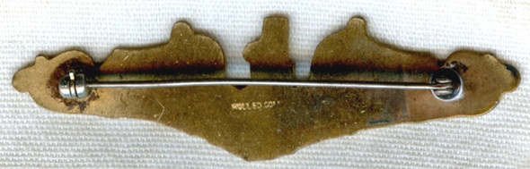 Beautiful 1930s USN Submarine Officer Dolphins in Rolled Gold - A Great Look!