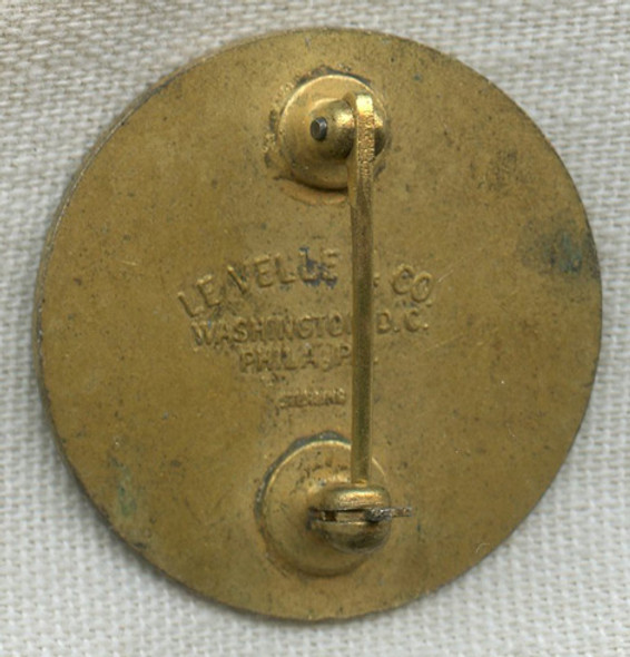 Beautiful Rare USN Seabees "Can Do" Enameled Gilt Silver Badge Type by Levelle