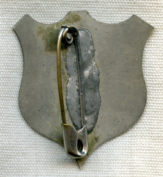 1930s Portsmouth Naval Shipyard Worker Specialty Badge for Progressman in Monel