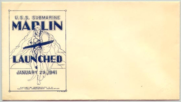 WWII USS Marlin Launched Postal Cover