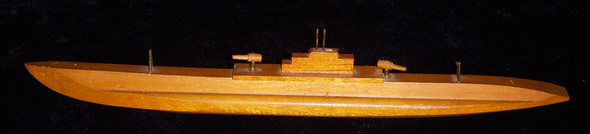 Great World War I - 1920s Wooden Submarine Model