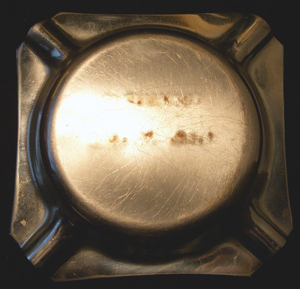 WWII USS Squalus (SS-192) Ashtray from Salvaged Nickel Plated Brass
