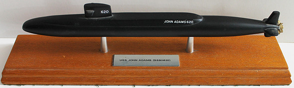 Great Early 1960's USN Submarine USS John Adams (SSBN620) Ship Model from Portsmouth Naval Shipyard