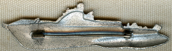 Rare Ca 1943 USN PT Boat Badge in Sterling Herreshoff Design, but No Bow Marking