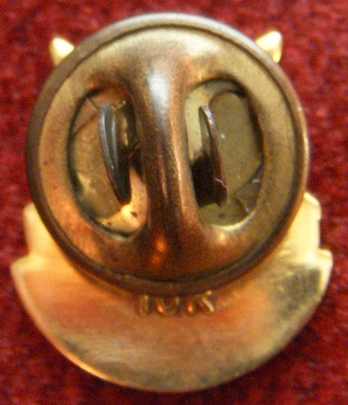 1950's US Navy 30 Year Service Pin in 10K Gold Clutchback