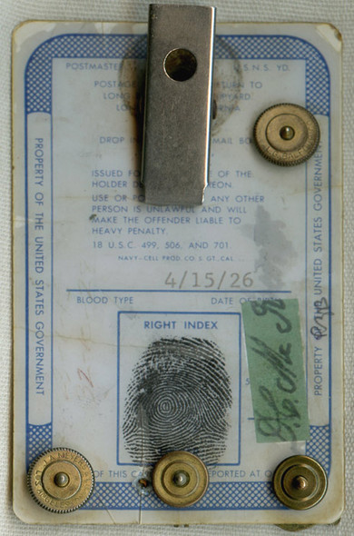 1960 Long Beach Navy Yard (NSY) Worker Badge with 4 Attached Service, Union, Longevity Pins