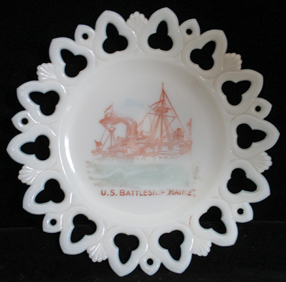 Spanish-American War US Battleship Maine Commemorative Plate