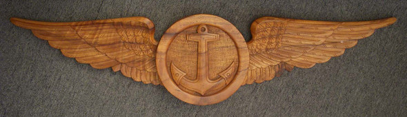 Large Hand-Carved US Navy Observer Wing from WWII