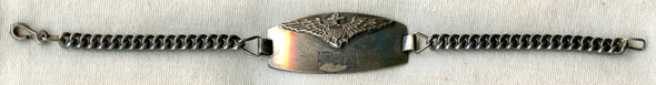 Nice WWII USN Pilot "ID" Type Bracelet from Pilot's Girlfriend "Betty" in Sterling