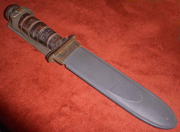 WWII USN MKII Fighting Knife Guard-Marked KA BAR