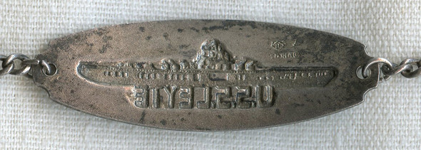 Late WWII Sterling USS Leyte (CV-32) Carrier Bracelet