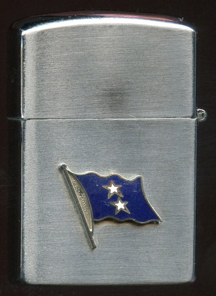 Ca. 1960 USN Carrier Division 3 Commander Lighter by Vulcan with 2-Star Admiral Flag