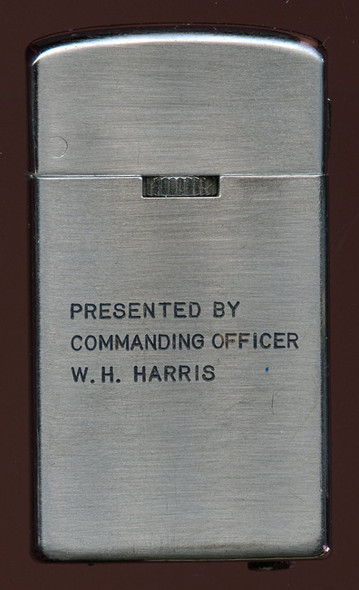 1970 USN Ship Lighter Presented by Commanding Officer Capt. W.H. Harris of USS Coral Sea CVA-43