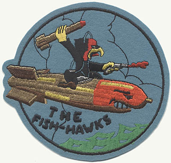 Late WWII VT-75 Torpedo Squadron "Fish Hawks" Patch and Lot