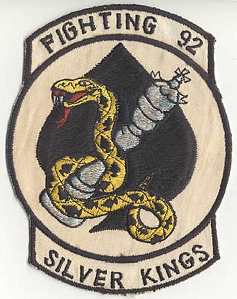 1950s Japanese-Made USN VF-92 (Fighter Squadron 92) "Silver Kings" Jacket Patch